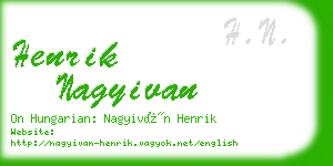 henrik nagyivan business card